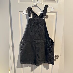 Old Navy black Denim Short Overalls